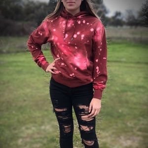 Into the galaxy distressed hoodie